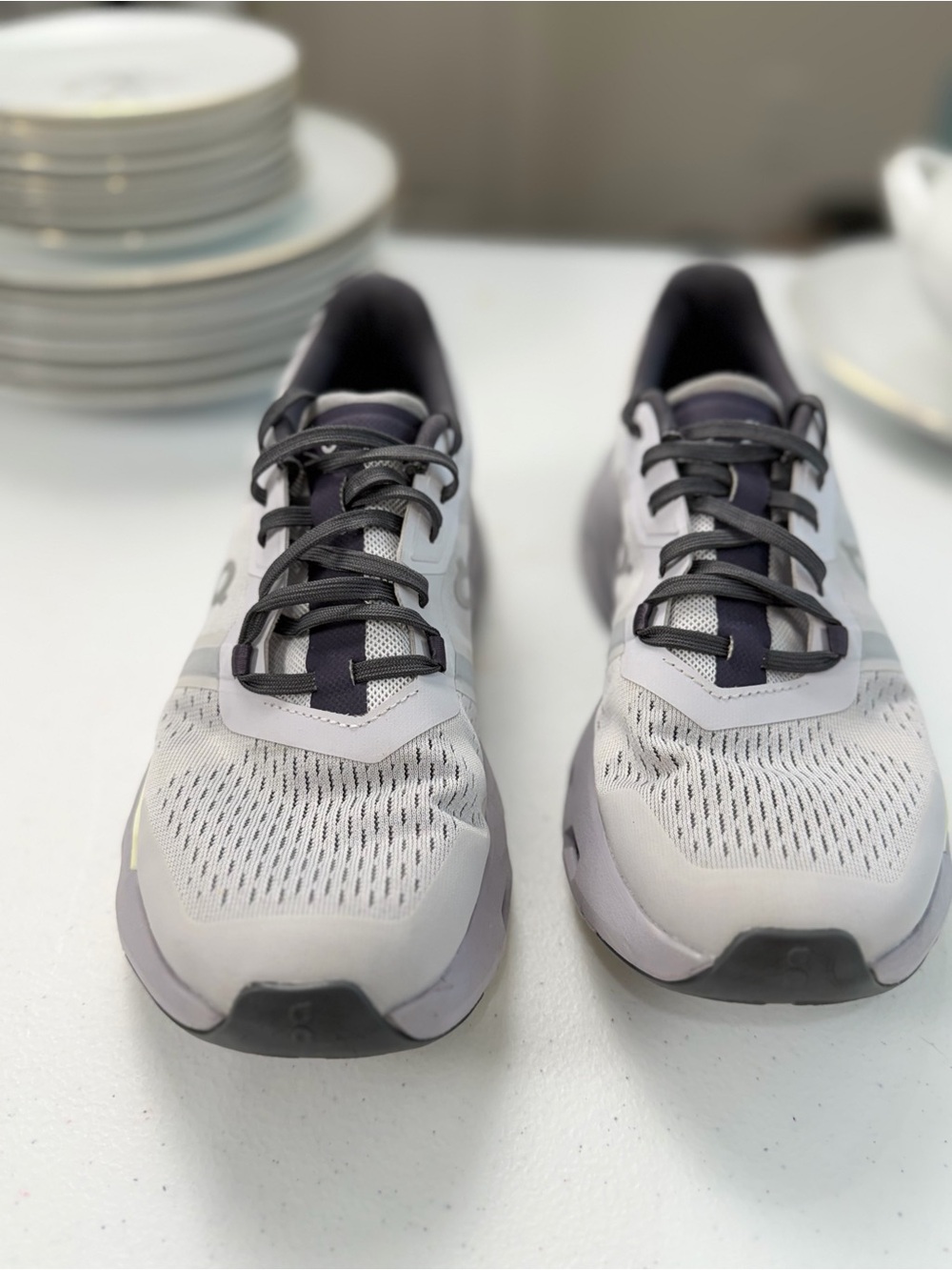 On Running Women's Sneakers in Light Gray and Black